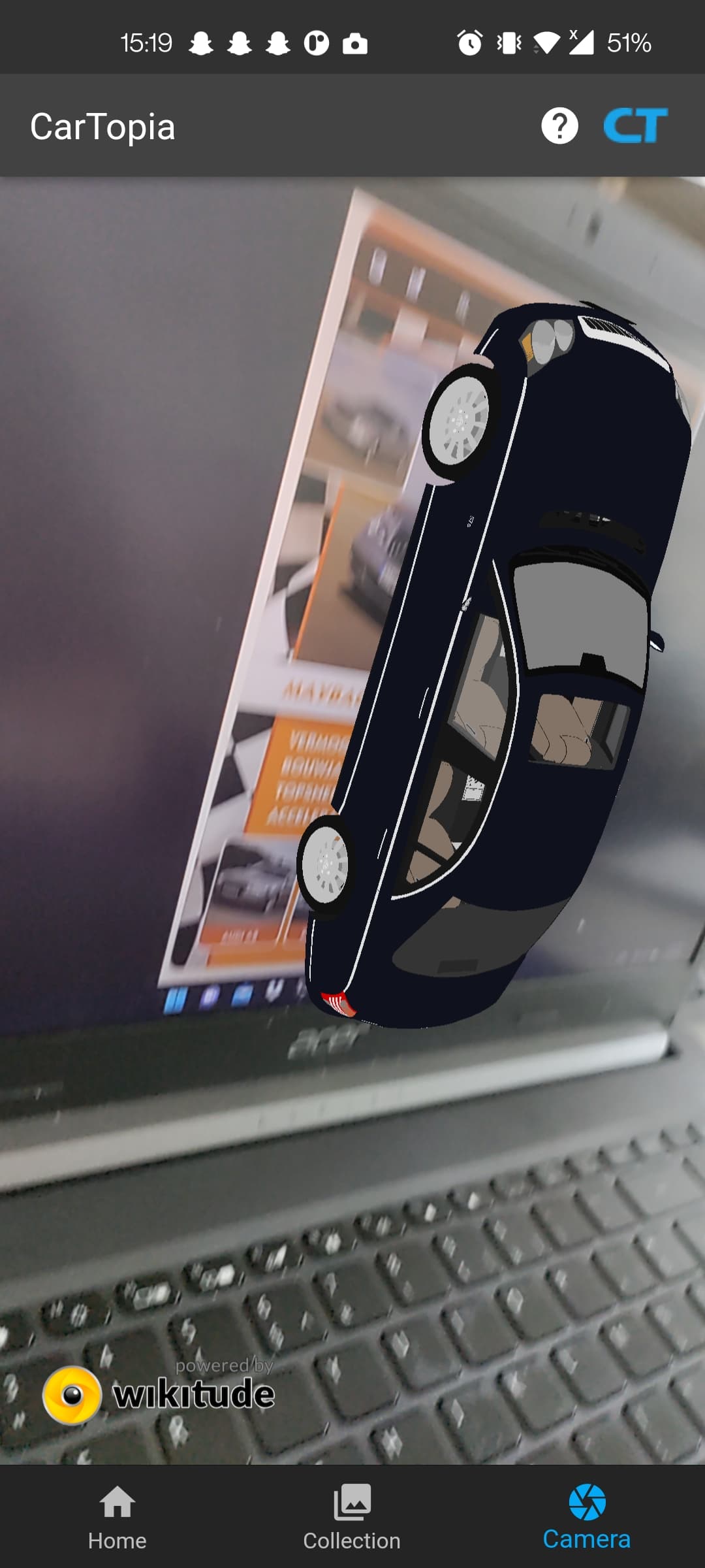 Example of a card being scanned